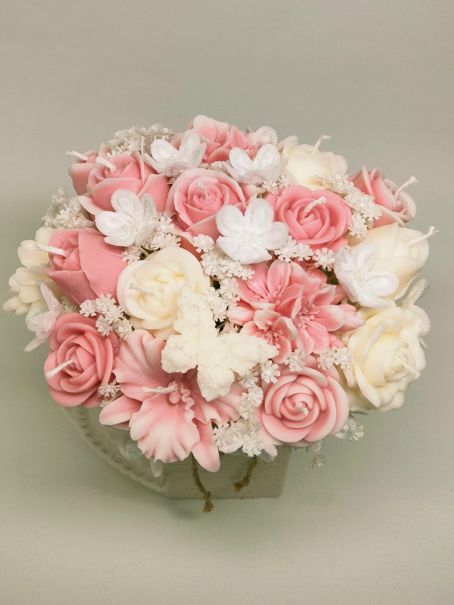 Vase med sojalysblomster